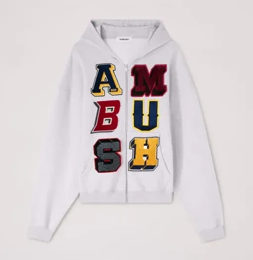 Ambush Logo White cotton Hoodie