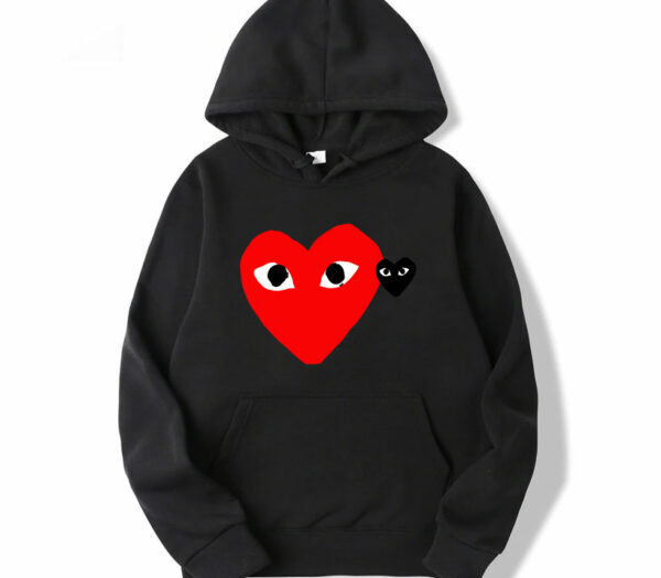 Red-Heart-And-Gray-Heart-Cdg-Hoodie-600x621