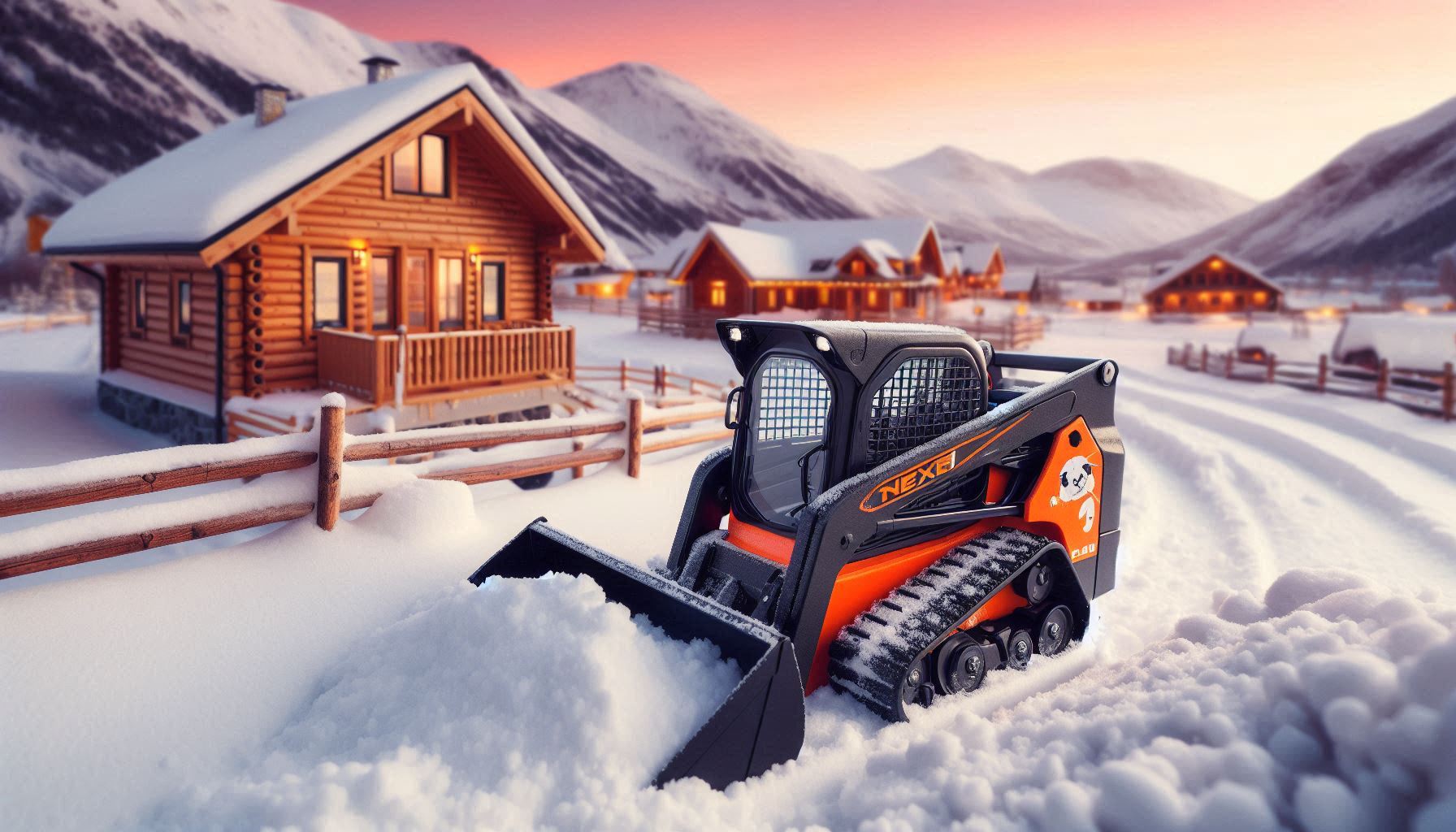 mini skid steer for snow removal